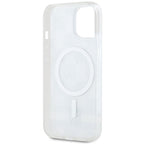 DKNY MagSafe dėklas iPhone 15 Plus / 14 Plus – smėlinis