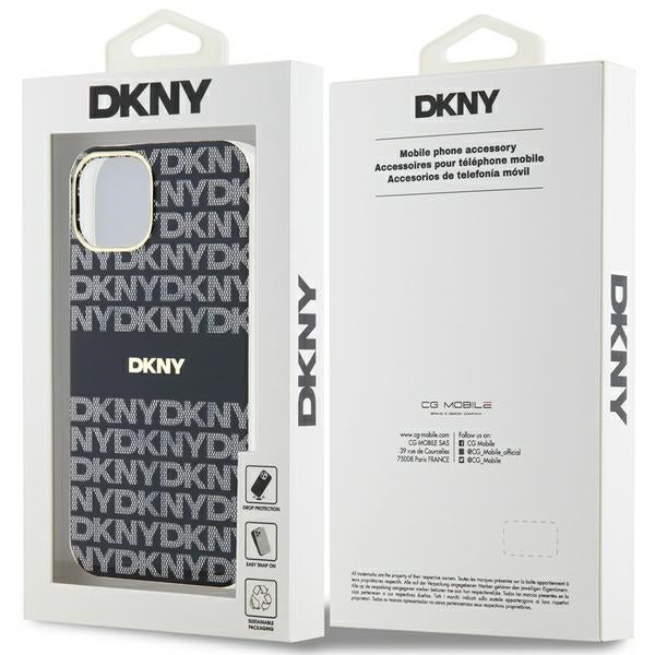 DKNY MagSafe dėklas iPhone 15 Plus / 14 Plus – juodas
