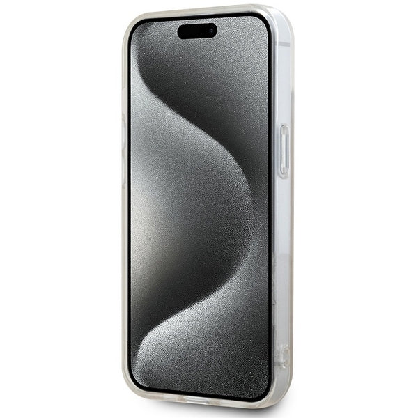 DKNY IML Mono & Stripe MagSafe dėklas iPhone 15 Plus / 14 Plus – rožinis