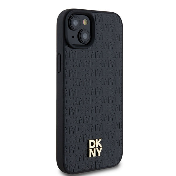 DKNY MagSafe dėklas iPhone 15 Plus/14 Plus – juodas