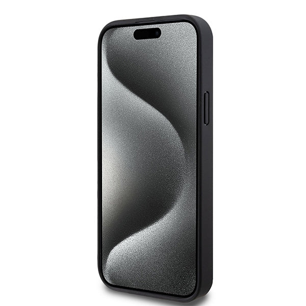 DKNY MagSafe dėklas iPhone 15 Plus/14 Plus – juodas