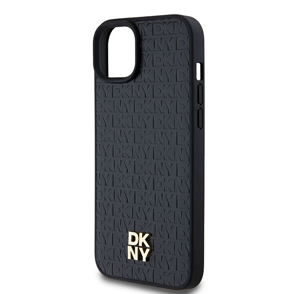 DKNY MagSafe dėklas iPhone 15 Plus/14 Plus – juodas