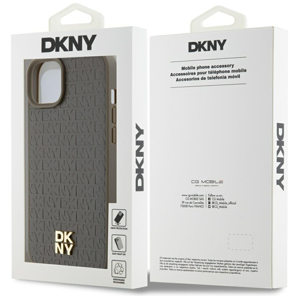 DKNY MagSafe dėklas iPhone 15/14/13 6.1 – rudas