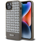 DKNY MagSafe dėklas iPhone 15/14/13 – rudas