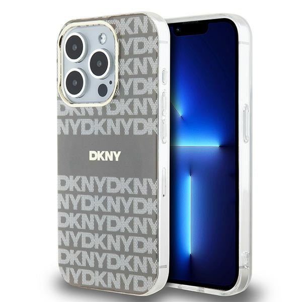 DKNY MagSafe dėklas iPhone 15 Pro Max – smėlinis