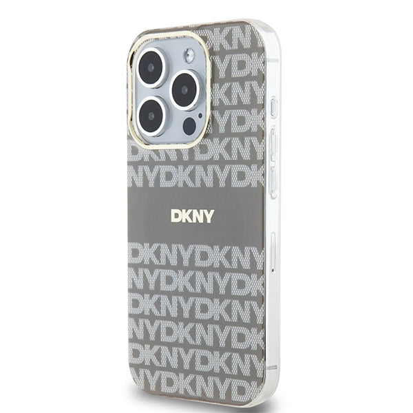 DKNY MagSafe dėklas iPhone 15 Pro Max – smėlinis