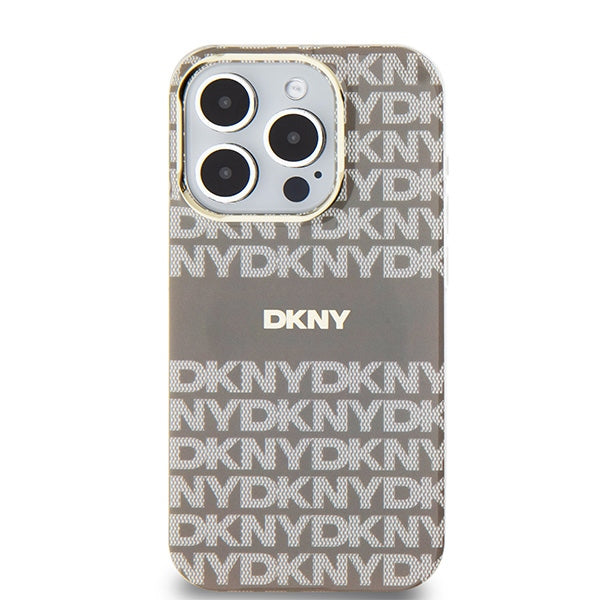 DKNY MagSafe dėklas iPhone 15 Pro Max – smėlinis