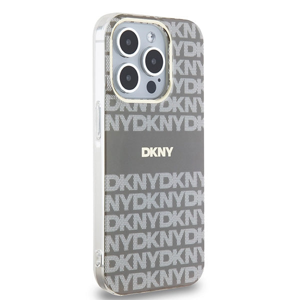 DKNY MagSafe dėklas iPhone 15 Pro Max – smėlinis
