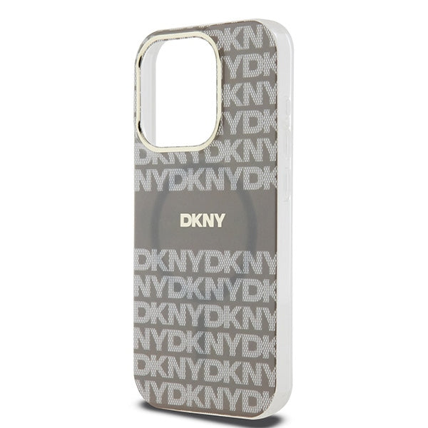 DKNY MagSafe dėklas iPhone 15 Pro Max – smėlinis
