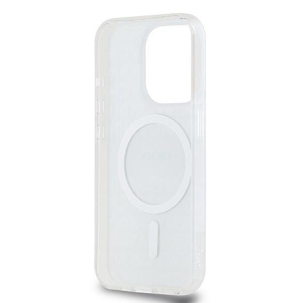 DKNY MagSafe dėklas iPhone 15 Pro Max – smėlinis