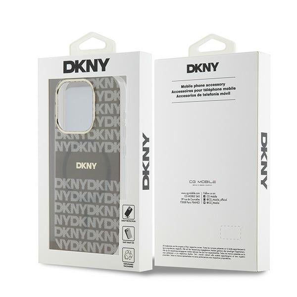 DKNY MagSafe dėklas iPhone 15 Pro Max – smėlinis