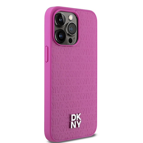 DKNY odinis MagSafe dėklas iPhone 15 Pro Max – rožinis