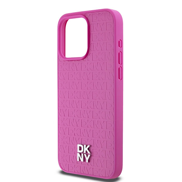 DKNY odinis MagSafe dėklas iPhone 15 Pro Max – rožinis