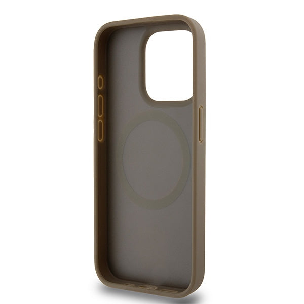 DKNY MagSafe dėklas iPhone 15 Pro Max – rudas