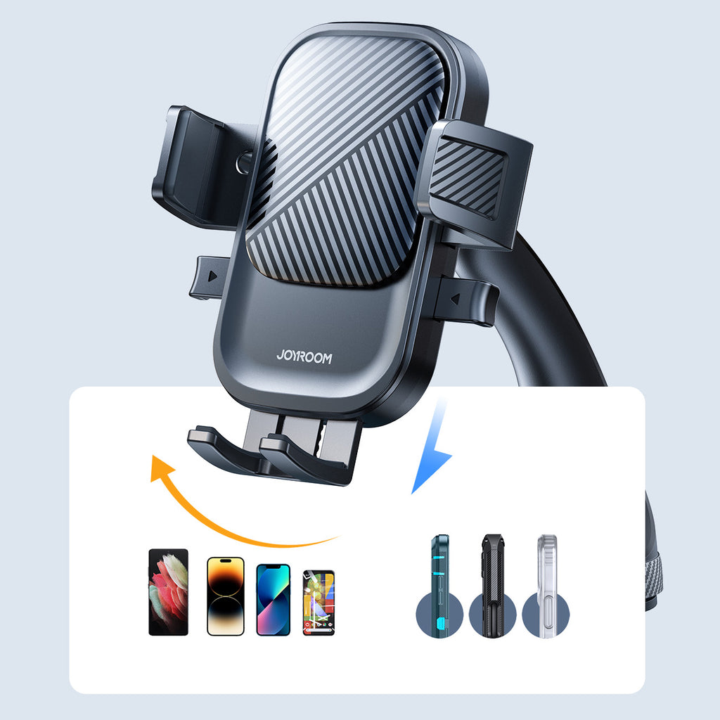 Joyroom JR-OK6 spaustukinis telefono laikiklis stiklui - juodas