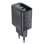 Acefast A78 GaN USB-A / USB-C PD 20W tinklo įkroviklis - juodas -- Cell phone chargers