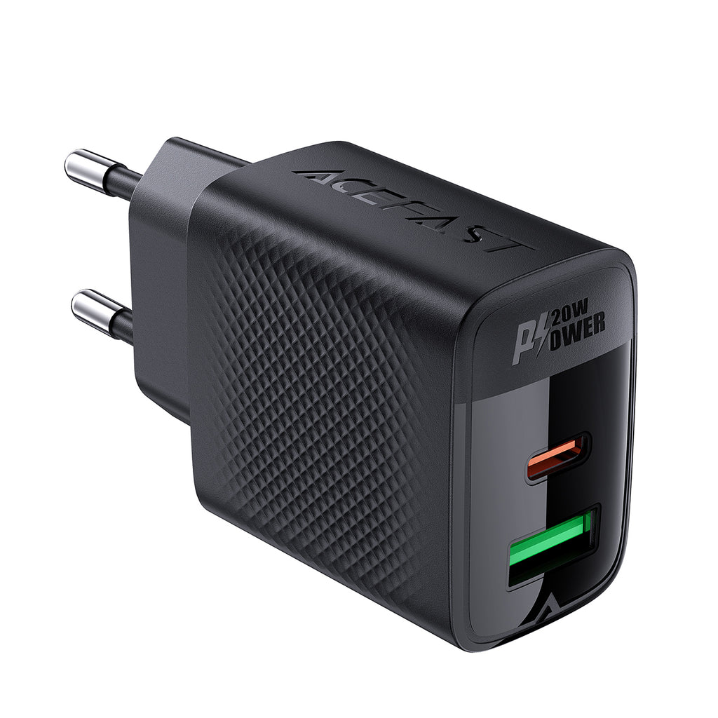 Acefast A78 GaN USB-A / USB-C PD 20W tinklo įkroviklis - juodas -- Cell phone chargers