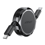 Acefast C13-03 USB-C - USB-C 60W ištraukiamas laidas - juodas