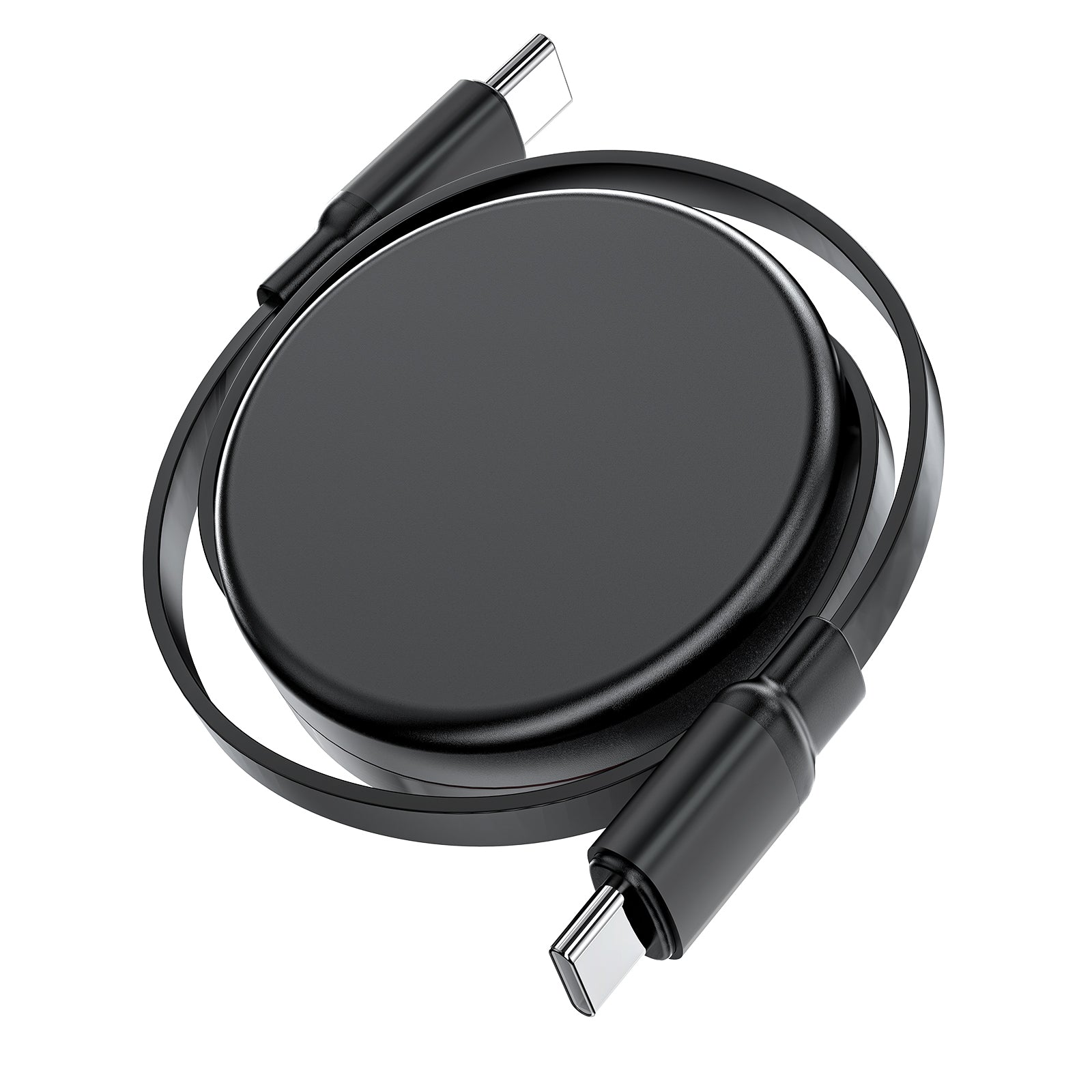 Acefast C13-03 USB-C - USB-C 60W ištraukiamas laidas - juodas