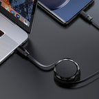 Acefast C13-03 USB-C - USB-C 60W ištraukiamas laidas - juodas