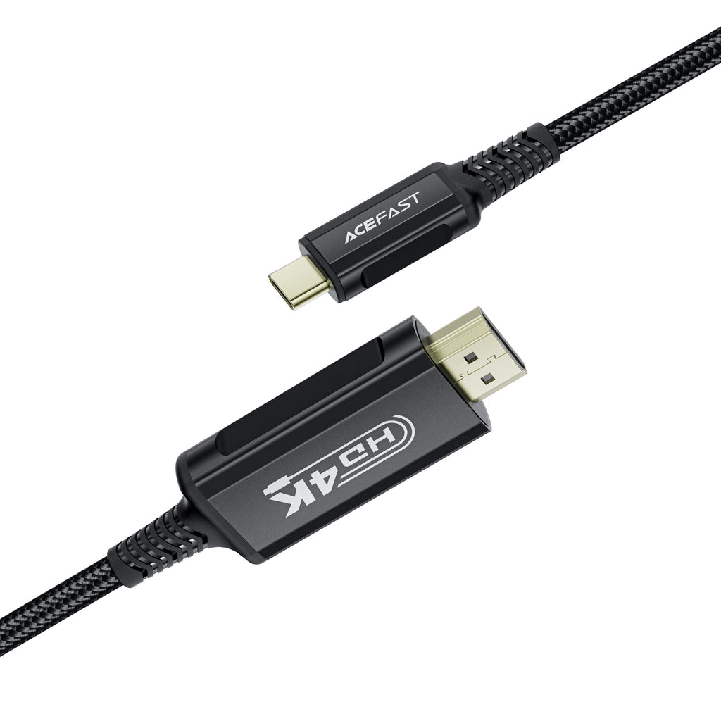 Acefast C1 vaizdo kabelis su USB-C/HDMI 4K 60Hz su HDR 1,8 m - juodas -- Video Cables