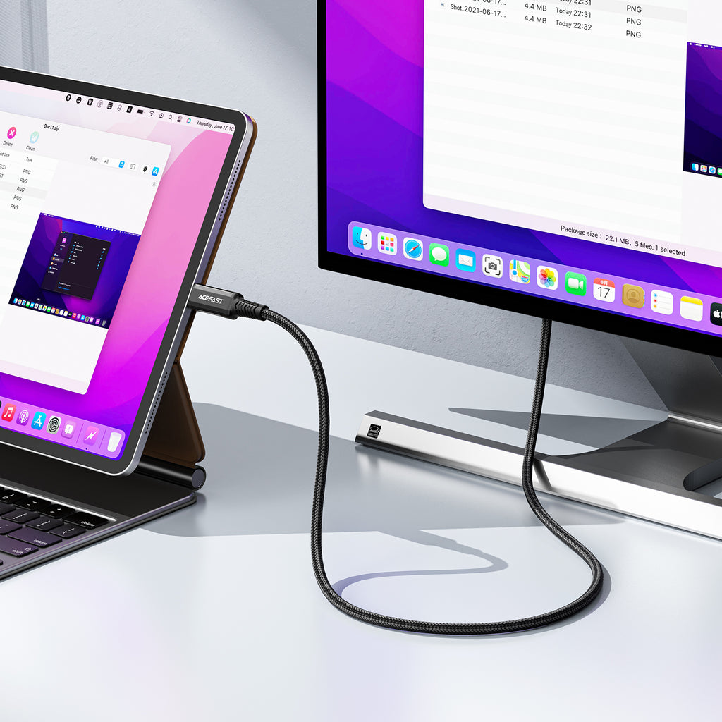 Acefast C1 vaizdo kabelis su USB-C/HDMI 4K 60Hz su HDR 1,8 m - juodas -- Video Cables