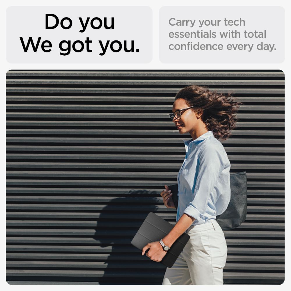 Spigen Urban Fit dėklas iPad Air 10.9" (2020–2022) / 11" (2024) – juodas -- iPad Air 10.9" (2020-2022) / iPad Air 11" (2024)