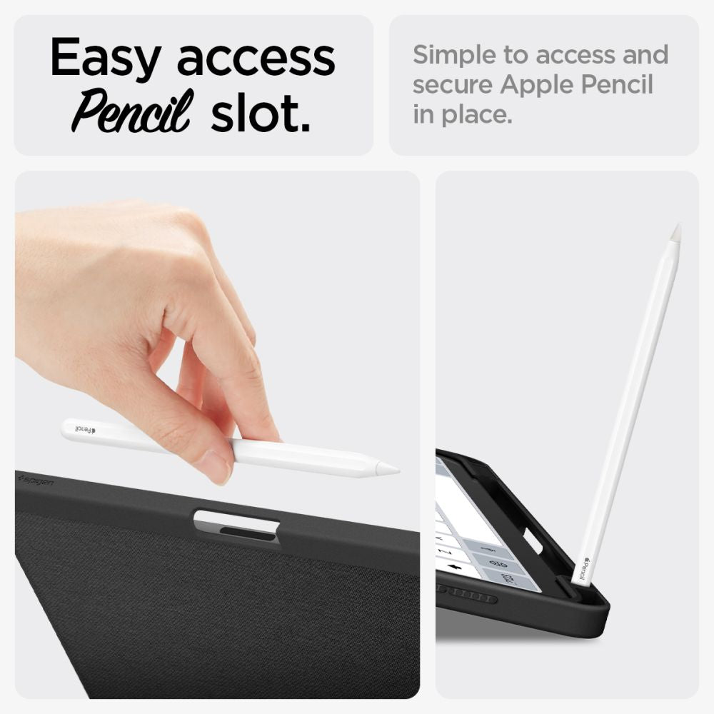 Spigen Urban Fit dėklas iPad Air 10.9" (2020–2022) / 11" (2024) – juodas -- iPad Air 10.9" (2020-2022) / iPad Air 11" (2024)