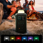 Joyroom Išorinė baterija JR-PBF10 75000mAh 100W 3x USB-C 3x USB-A su sulankstomu žibintuvėliu ir rankena - žalia
