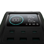 Joyroom Išorinė baterija JR-PBF10 75000mAh 100W 3x USB-C 3x USB-A su sulankstomu žibintuvėliu ir rankena - žalia