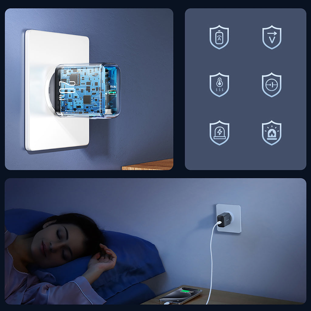 Joyroom JR-TCF20 USB-C PD 20W tinklo įkroviklis - juodas -- Cell phone chargers