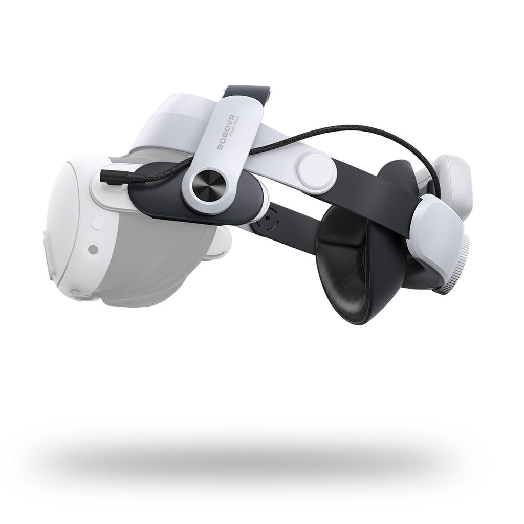BoboVR M3 Pro dirželis Meta Quest 3 VR akiniai su BoboVR B2 baterija - juoda ir balta -- Gaming Accessories