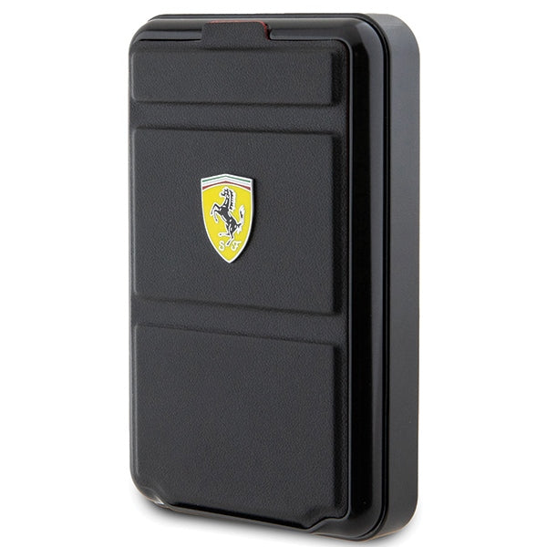 Ferrari Išorinė baterija Metal Logo MagSafe indukcinė 15W 10000mAh su stovo funkcija - juoda
