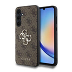 Guess 4G Big Metal Logo dėklas Samsung Galaxy A35 – rudas