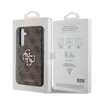 Guess 4G Big Metal Logo dėklas Samsung Galaxy A35 – rudas