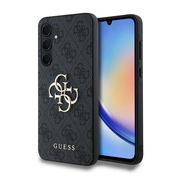 Guess 4G Big Metal Logo dėklas Galaxy A35 – juodas