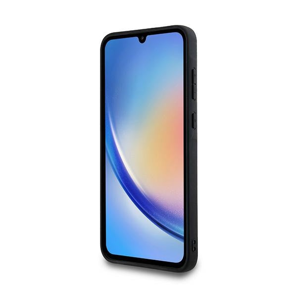 Guess 4G Big Metal Logo dėklas Galaxy A35 – juodas