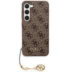 Guess 4G Charms dėklas Samsung Galaxy A35 – rudas