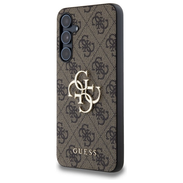 Guess 4G Big Metal Logo dėklas, skirtas Samsung Galaxy A55 - rudas