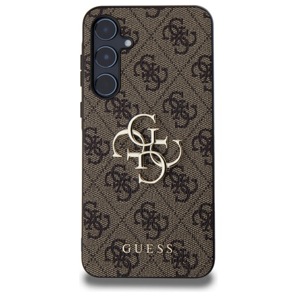 Guess 4G Big Metal Logo dėklas, skirtas Samsung Galaxy A55 - rudas