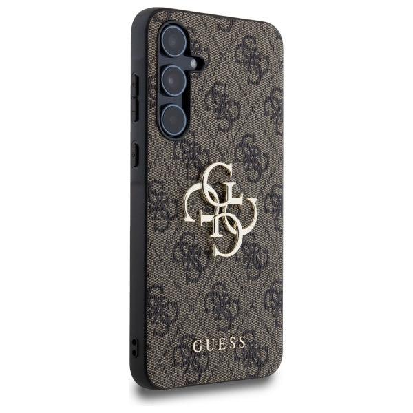 Guess 4G Big Metal Logo dėklas, skirtas Samsung Galaxy A55 - rudas