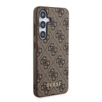 Guess 4G Metal Gold Logo dėklas Samsung Galaxy A35 – rudas