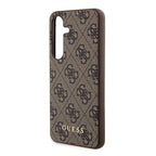 Guess 4G Metal Gold Logo dėklas Samsung Galaxy A35 – rudas