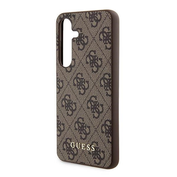 Guess 4G Metal Gold Logo dėklas Samsung Galaxy A35 – rudas