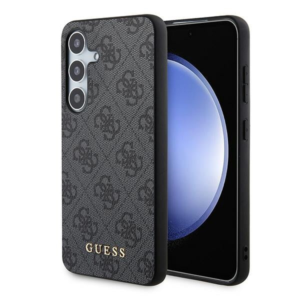 Guess 4G Metal Gold Logo dėklas Samsung Galaxy A35 – juodas
