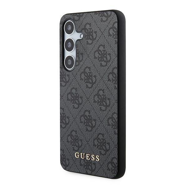 Guess 4G Metal Gold Logo dėklas Samsung Galaxy A35 – juodas