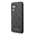 Guess 4G Metal Gold Logo dėklas Samsung Galaxy A35 – juodas