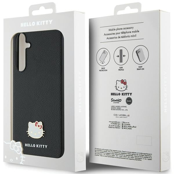 Hello Kitty Metal Kitty Head dėklas Samsung Galaxy A55 – juodas