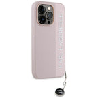 Karl Lagerfeld Saffiano dėklas iPhone 15 Pro – rožinis -- iPhone 15 Pro