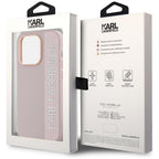 Karl Lagerfeld Saffiano dėklas iPhone 15 Pro – rožinis -- iPhone 15 Pro